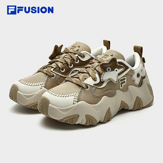 FILA FUSION斐乐潮牌STARFISH-CVS女鞋厚底鞋冬季帆布鞋 海星/橄榄酱-ST 37.5