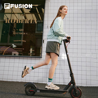 FILA FUSION斐乐潮牌FLASH女鞋复古潮鞋秋季轻户外跑步鞋 米色/砂灰-AT 38