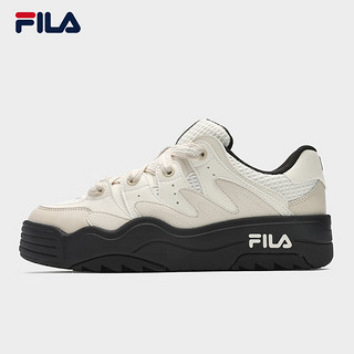 FILA 斐乐女鞋ROSETTA摩登板鞋2024春斑斓鞋运动鞋休闲鞋 奶白/杏仁奶白-GA 36