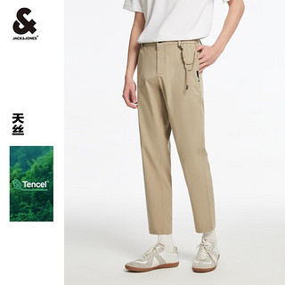 杰克·琼斯（JACK&JONES）夏季男装商务休闲裤男莱赛尔弹力男裤高端天丝小脚裤品牌裤子衣服 卡其色-E11 190/92A/XXLR