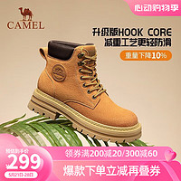 骆驼（CAMEL）马丁靴女户外大黄靴柔韧舒适女士工装靴子 LF222W7569 土黄，女款 39