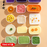 家の物语(KATEI STORY)密封保鲜盒冰箱收纳盒迷你食品级零食坚果便携分装宝宝 K203款 圆形 4件套 70ml