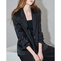 德玛纳 dme复古西装领长袖自由显瘦0负担西服外套女