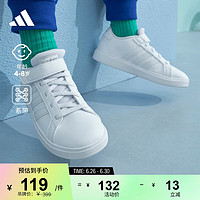 adidas GRAND COURT魔术贴运动板鞋小白鞋男小童阿迪达斯轻运动 白色 28.5(170mm)