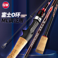 光威(GW)2.4米枪柄金纹龙路亚竿ML调泛用路亚杆鲈鱼翘嘴打黑路亚鱼竿钓竿