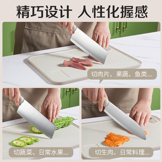 双枪（Suncha）家用不锈钢菜刀切片刀水果刀切菜刀小白刀厨具组合2件套装 【锋利轻盈】小白刀两件套
