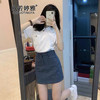 欧若婷雅连衣裙女装套装韩版2024时尚气质牛仔裙子女夏天小个子两件装 套装 M