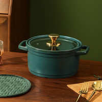 几物森林 砂锅煲汤锅耐高温干烧不裂3L小沙锅宽口炖锅燃气灶陶瓷锅 绿色 【煲排骨汤必备】干烧不易裂 3L