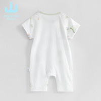 真维斯婴童装2024夏季 潮牌婴幼童纯棉薄款连体宝宝哈爬服PS 绿色2700 66cm