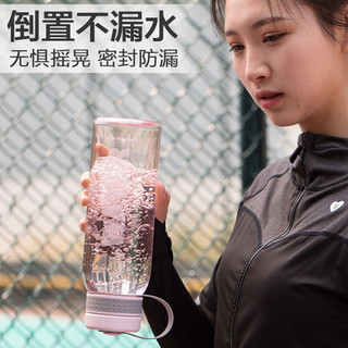 茶花（CHAHUA）运动水壶塑料水杯男女士便携水杯大号户外运动1500ml送杯刷2件套