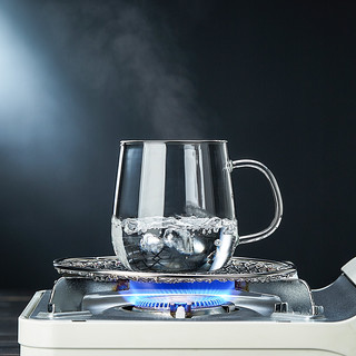北大史 耐热玻璃杯泡茶杯花茶水杯子办公杯喝水杯木盖加厚带过滤玻璃杯 竹盖240ML