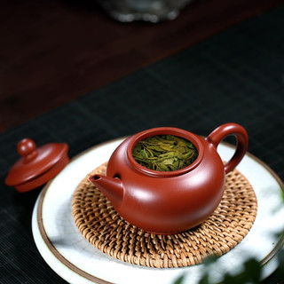 畅陶宜兴紫砂壶纯手工原矿朱泥大红袍泡茶壶茶具水平壶 200cc
