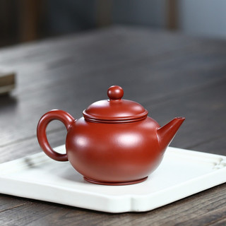 畅陶宜兴紫砂壶纯手工原矿朱泥大红袍泡茶壶茶具水平壶 200cc