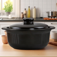 UMIZILI砂锅耐高温干烧不裂炖锅家用燃气大容量炖汤煲汤陶瓷沙锅商用石锅 炖锅2300ML（ 适合2-4人）