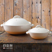 万古窑日本万古烧砂锅炖锅加厚家用燃气灶日式煲仔饭陶瓷沙土锅 白色6号加厚款 1人用