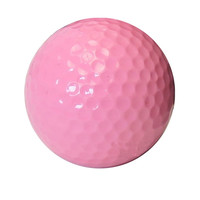 B.C.GOLF高尔夫球彩色球二层球双层比赛球空白彩色球可印LOGO 双层粉色一颗