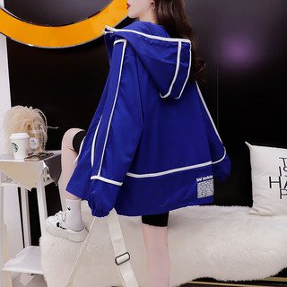 七小铺潮牌慵懒风连帽工装外套女春秋2024新款春秋宽松休闲洋气百搭开衫 黑色 均码【建议85-155斤】