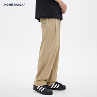 HOME PANDA HomePanda冰丝宽松直筒休闲裤男2024夏季薄款美式潮牌工装阔腿裤
