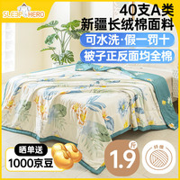 睡眠英雄(SleepHero)母婴A类纤维被 纯棉面料空调被可水洗纯夏凉被子 1.9斤 150*200cm