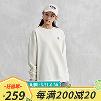 卡帕（Kappa）针织套头衫2024男女春运动卫衣简约休闲圆领长袖 羊脂白-0111 L