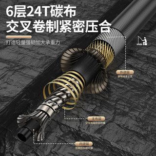 野营者钓鱼碳素支架炮台钓鱼手竿架超轻超硬大物钓椅钓箱地插架杆 1.8m 单支架【亮面漆-高碳逆丝】