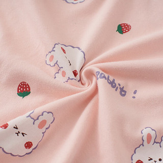 芬腾女童睡衣纯棉卡通款兔子印花长袖儿童睡衣空调服Q9X24790687