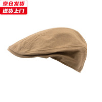 槿城复古前进帽男女亚麻日系鸭舌帽春夏季雅痞透气文艺画家帽子M232 薄款前进帽-浅卡其 M（56-58cm）