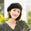 KAROND新品贝雷帽女夏季薄款八角帽贝雷帽女夏季薄款透气复古八角帽日系百搭休闲褶皱蕾丝画家帽