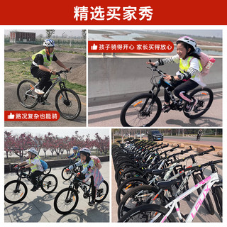 雷克斯雷克斯LAUX哪吒100升级款山地车成人代步通勤铝合金24速 高光白（银灰花） 24速 27.5英寸*16.5英寸