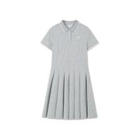 Gap 盖璞 女士polo领刺绣logo短袖百褶连衣裙网球裙 465048 灰色 L