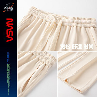 NASA LIKE潮牌裤子男春夏季宽松垂感休闲裤男女直筒阔腿裤运动卫长裤子 NASA联名-黑色 3XL