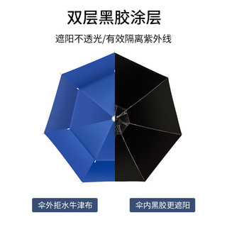 熊火熊火钓鱼伞77cm单层黑胶户外遮阳防晒防雨头戴式帽子伞