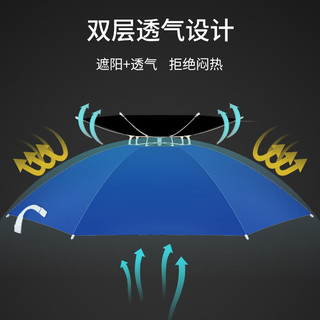 熊火熊火钓鱼伞77cm单层黑胶户外遮阳防晒防雨头戴式帽子伞