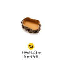 BARBAROUS GROWTH树脂爬宠饲养箱造景爬宠喂食盆水龟寄居蟹泡澡盆守宫蜥蜴角蛙食盘 食盆迷你号【防摔 容量大】