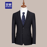 罗蒙(ROMON)商务休闲西服男新款纯色百搭修身单西外套中青年西装