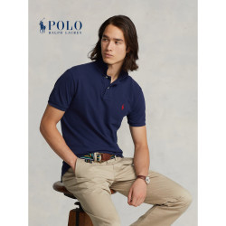 RALPH LAUREN Polo Ralph Lauren 拉夫劳伦男装 修身网眼布短袖网球衫RL13503 400-蓝色 M