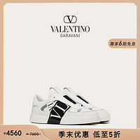 华伦天奴VALENTINO男士 VL7N 小牛皮绑带运动鞋 白色/黑色 40