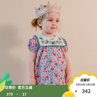 happyology英国原创碎花印花婴儿衣服宝宝连体衣春夏可爱英式绣花