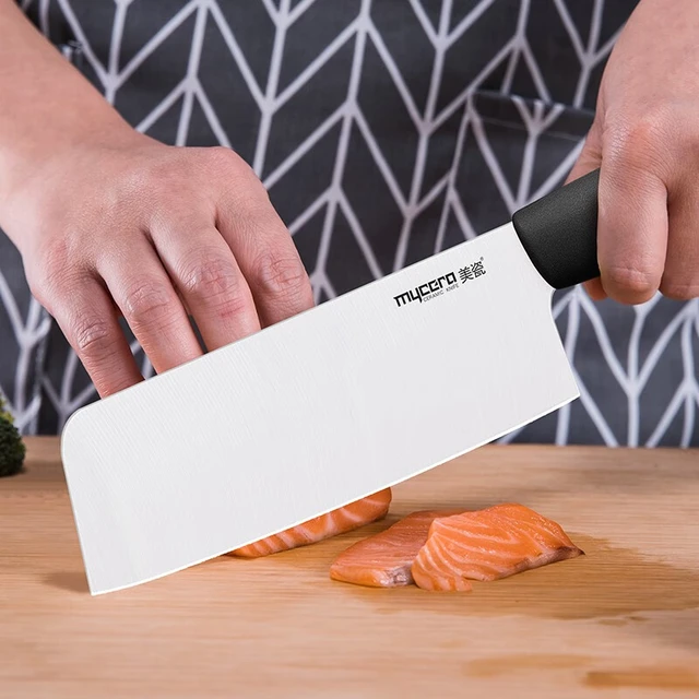 美瓷（MYCERA）美瓷MYCERA陶瓷菜刀鱼尾手柄6寸菜刀家用切菜切肉刀YW-HG6B带刀鞘