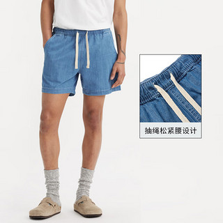 Levi's 李维斯 男士休闲牛仔短裤简约复古 A7366 雾蓝色 S