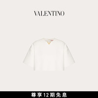 华伦天奴VALENTINO女士 V GOLD 棉质上衣 白色 XS