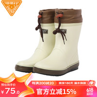 非常行(Jolly Walk) 雨鞋女 雨靴短筒时尚水鞋防水胶鞋套鞋水靴JW302 浅米色 39