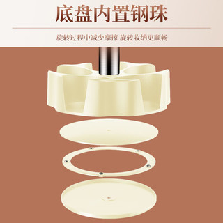 合庆 厨房调料罐组合套装油壶盐罐套装盐味精调料盒旋转调味瓶调料盒 暗夜黑-5调味瓶+5油壶+双层架子