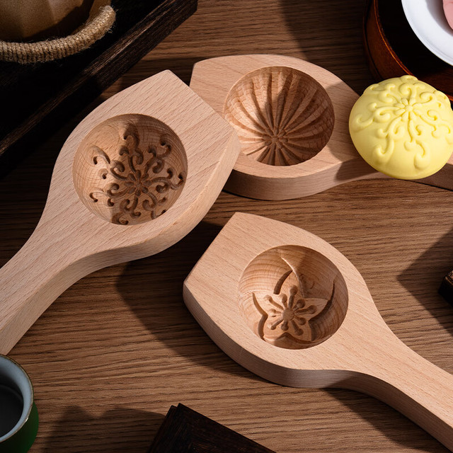 束语 SOKUNI 馒头模具神器 实木质面食做包包子全套工具 加深加厚包子模(中号)