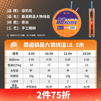 佳钓尼（JIADIAONI） 霸道大物线组套装全套成品青鱼鲟鱼巨物线组超强拉力钓鱼线主线 10米 -伏魔霸道（精绑）大物线组 10号