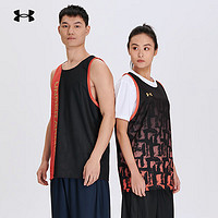 UNDER ARMOUR安德玛运动休闲篮球跑步双面男女速干透气背心短裤套装 黑背心双面 XL