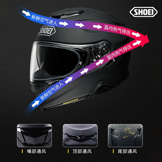 SHOEI GT-AIR 2二代头盔摩托车双镜片防雾全盔四季男女跑盔 消光蓝 S