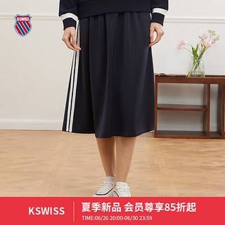 K·SWISS 盖世威（K·SWISS）女半身裙24春季梭织百搭休闲时尚轻奢裙子199929 443深迪蓝 XL