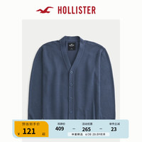 HOLLISTER春夏宽松时尚百搭纯色柔软罗纹针织纽扣开衫男 353917-1 褪色处理迷彩 L
