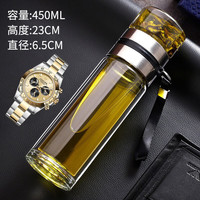比得堡茶水分离杯泡茶师独立茶仓旅行泡茶双层玻璃杯泡茶师杯不保温 泡茶师【高硼硅】 450ml